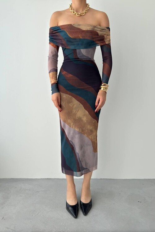 Sevilla Madonna Yaka Tül Elbise