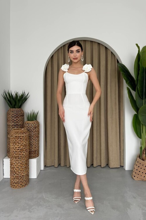 Thron Rose Strap Dress