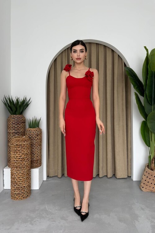 Thron Rose Strap Dress