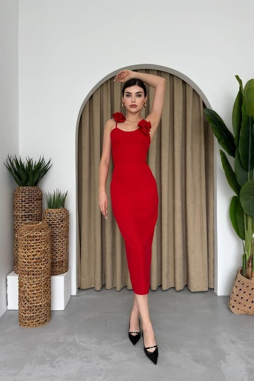 Thron Rose Strap Dress