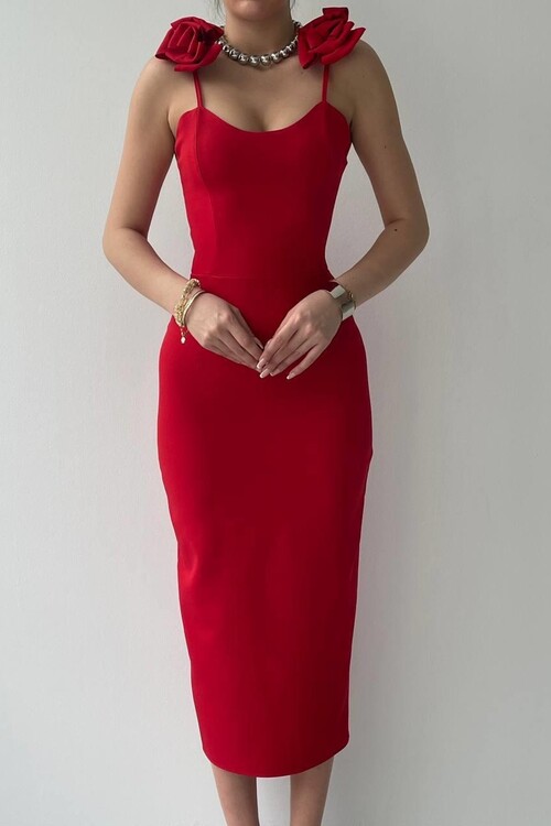 Thron Rose Strap Dress