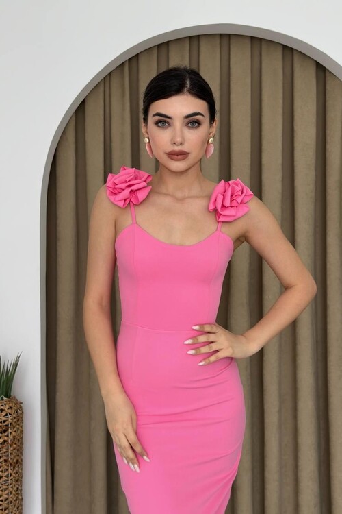 Thron Rose Strap Dress