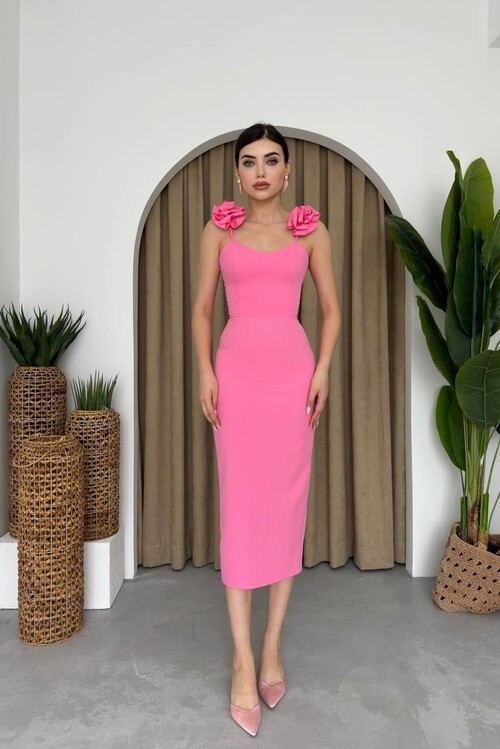 Thron Rose Strap Dress