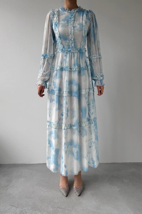 Tupe Fırfırlı Elbise