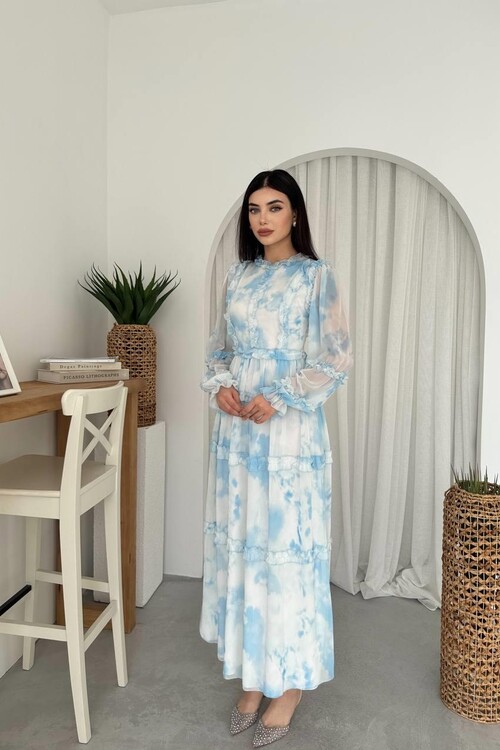 Tupe Fırfırlı Elbise