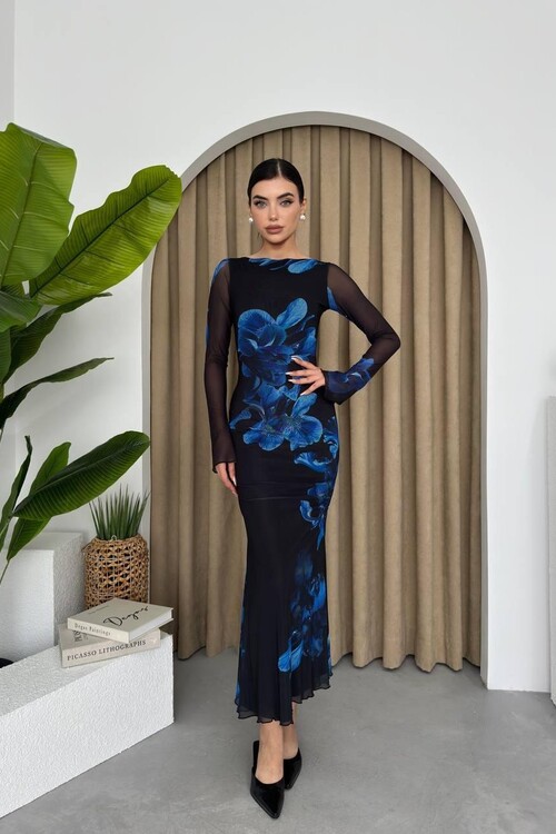 Worve Long Sleeve Tulle Dress