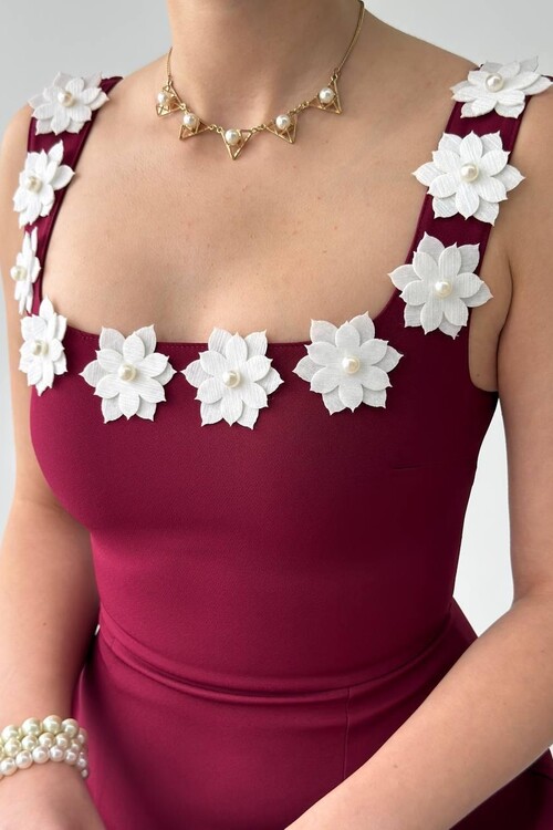 Alyosa Flower Detailed Dress