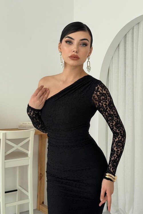 Bees Tek Omuz Detaylı Elbise