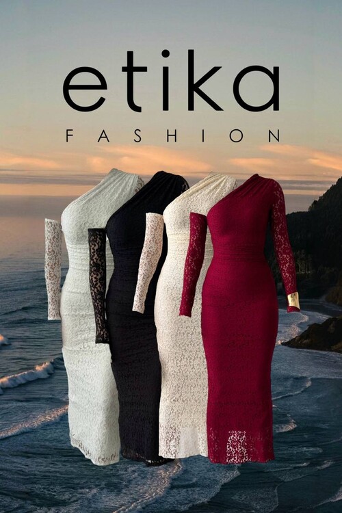 Bees One Shoulder Detailed Dress