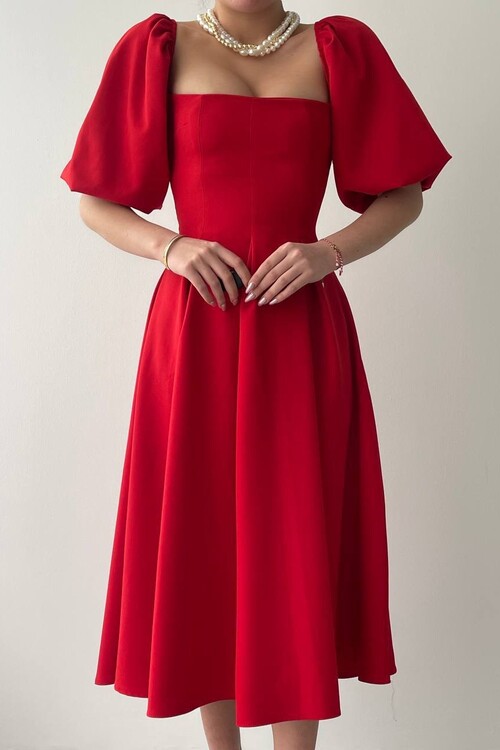 Benjamin Çan Etekli Midi Boy Elbise