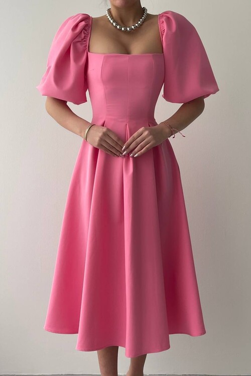 Benjamin Çan Etekli Midi Boy Elbise