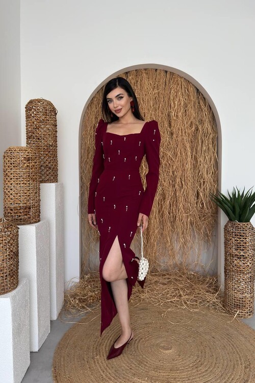 Boe İnci Detaylı Elbise