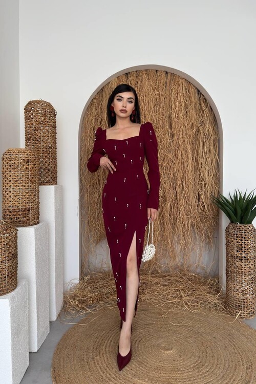 Boe İnci Detaylı Elbise