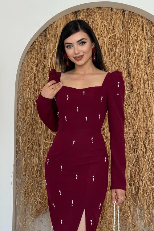 Boe İnci Detaylı Elbise