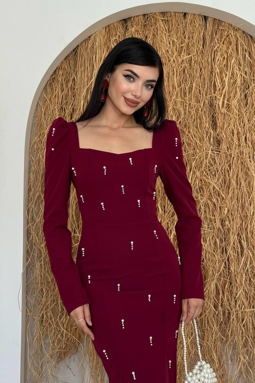 Boe İnci Detaylı Elbise