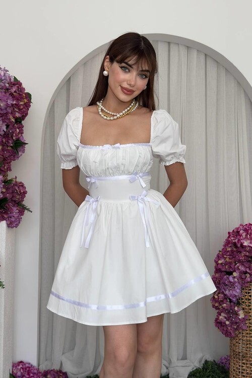 Boje Fiyonk Detaylı Elbise