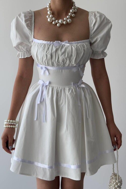 Boje Fiyonk Detaylı Elbise