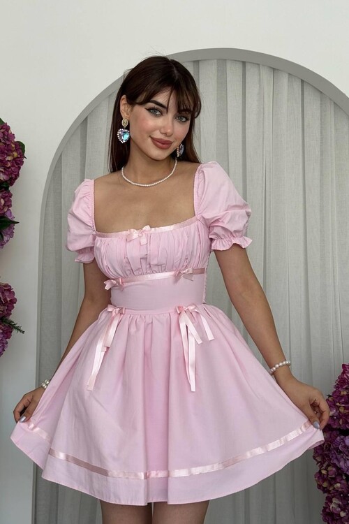 Boje Fiyonk Detaylı Elbise