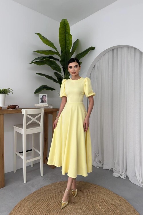 Catania Balloon Sleeve Dress