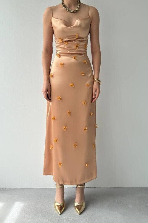 Dora Çiçek Detaylı Elbise