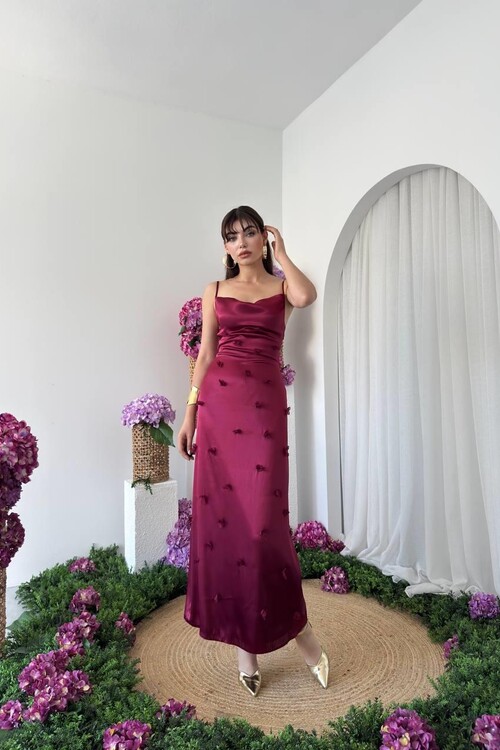 Dora Çiçek Detaylı Elbise