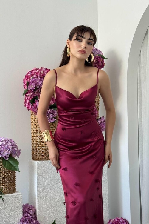 Dora Çiçek Detaylı Elbise