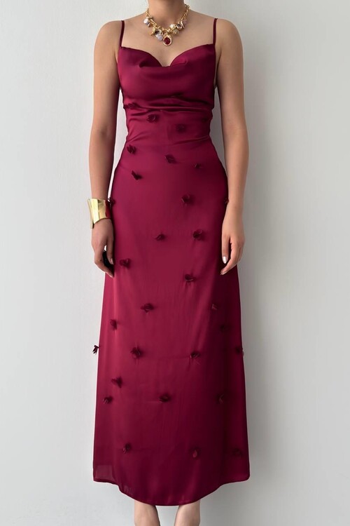 Dora Çiçek Detaylı Elbise