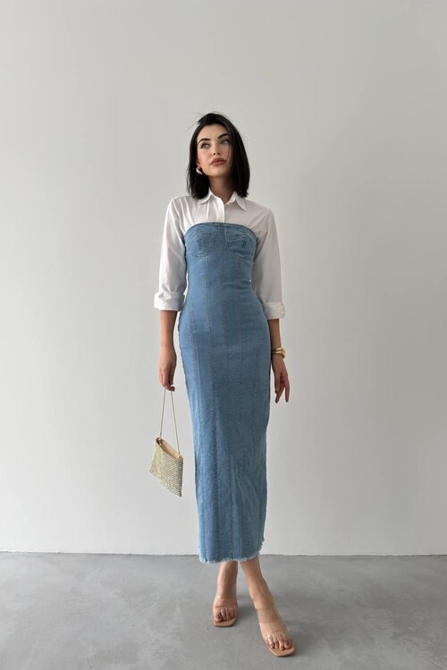 Ener Straplez Elbise