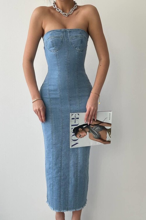 Ener Straplez Elbise