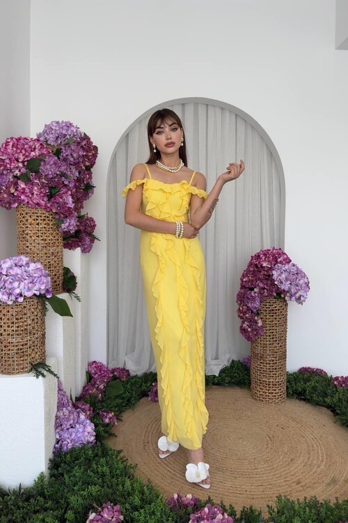 Enos İp Askılı Elbise