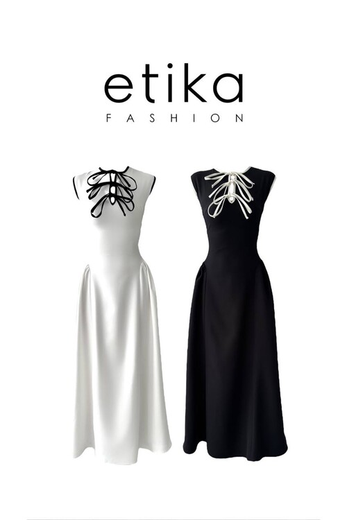 Eros Fiyonk Detaylı Elbise