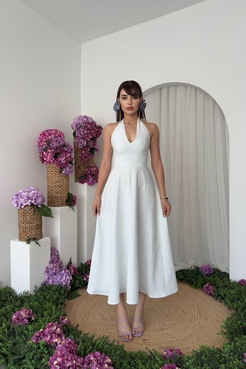 Fune Bağlamalı Elbise