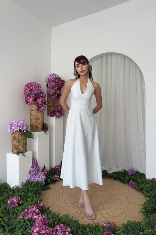 Fune Bağlamalı Elbise