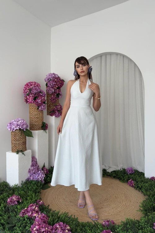 Fune Bağlamalı Elbise