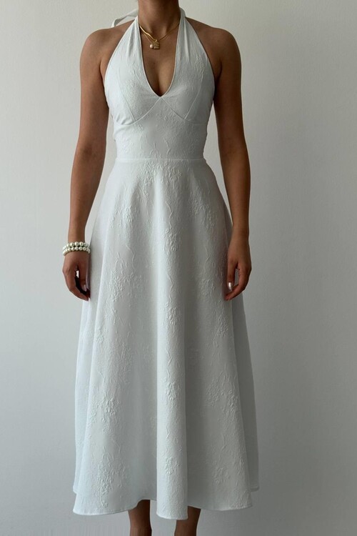 Fune Bağlamalı Elbise