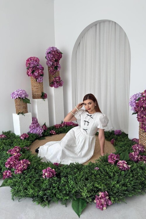 Gera Bow Detailed Dress