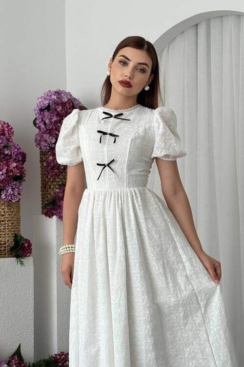 Gera Bow Detailed Dress