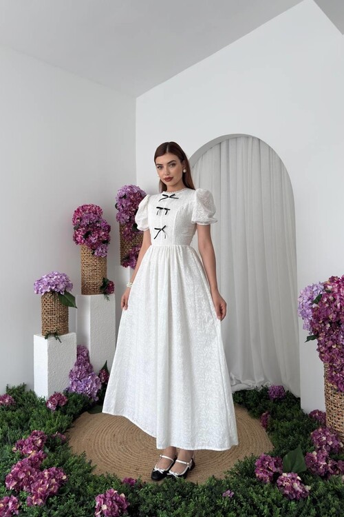 Gera Bow Detailed Dress