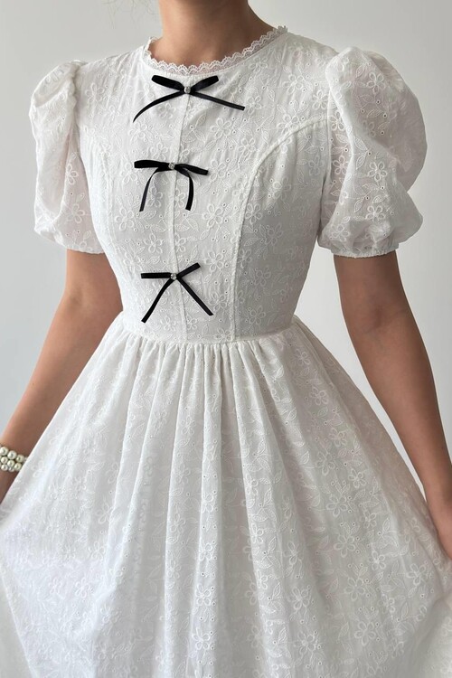 Gera Bow Detailed Dress