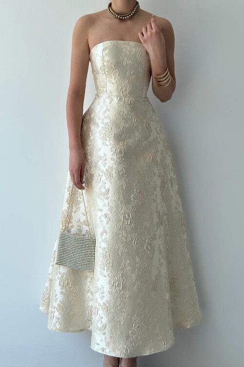 Haseki Strapless Dress