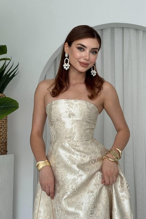 Haseki Straplez Elbise