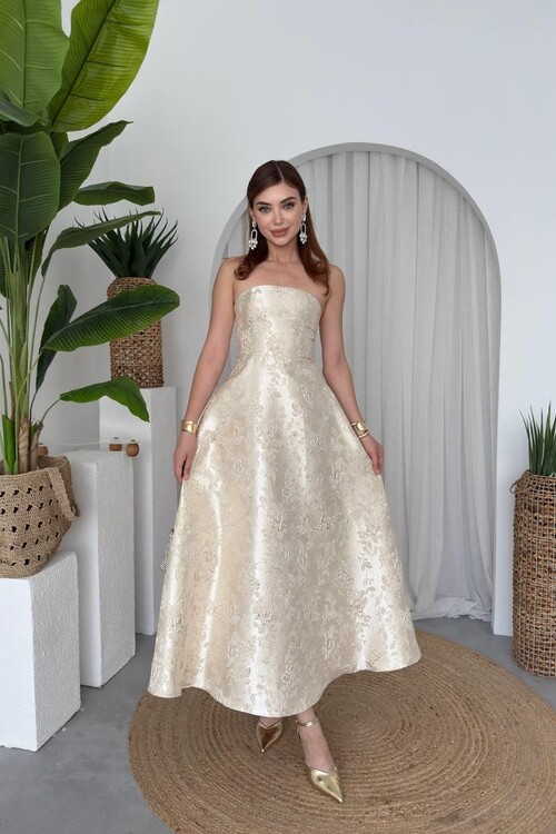 Haseki Strapless Dress