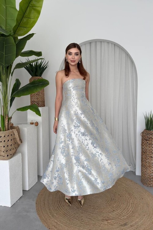 Haseki Strapless Dress