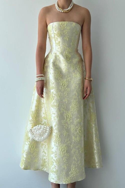 Haseki Strapless Dress