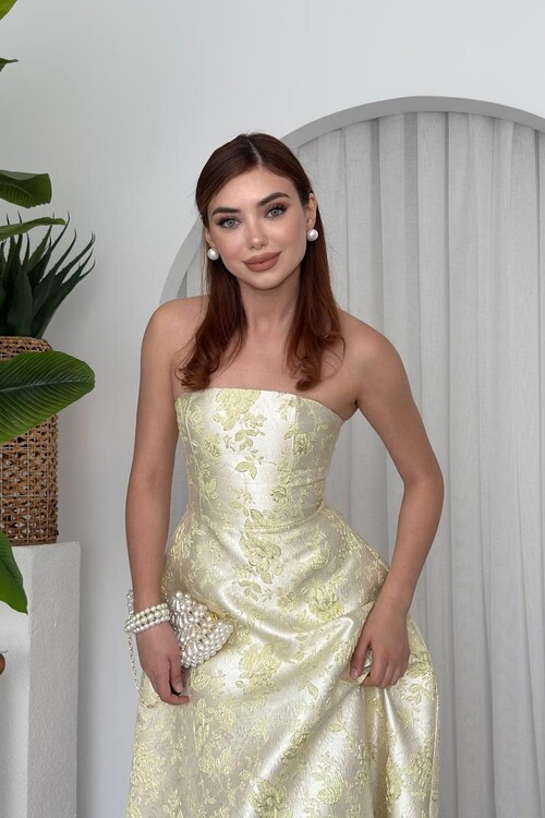 Haseki Strapless Dress