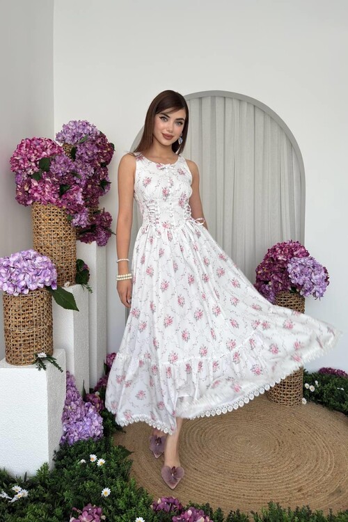 Hens Lace Detailed Dress