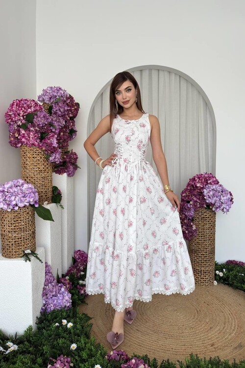 Hens Lace Detailed Dress