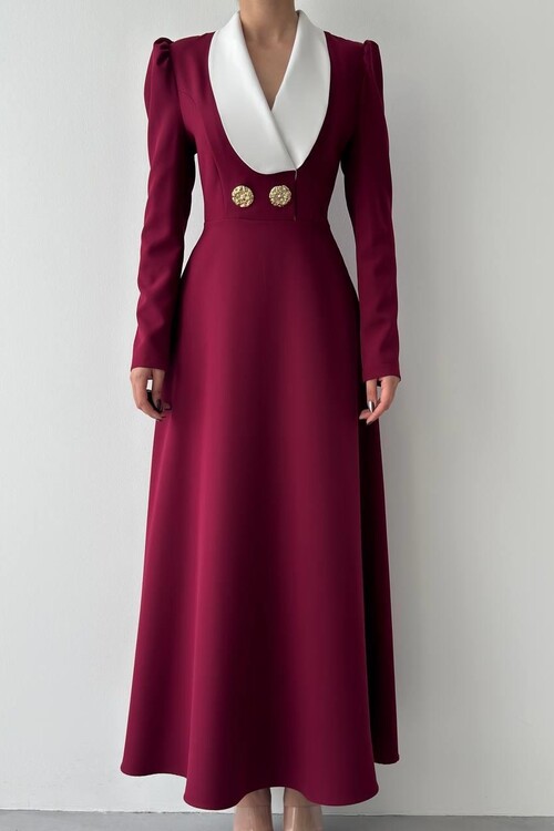 Heram Shawl Collar Dress