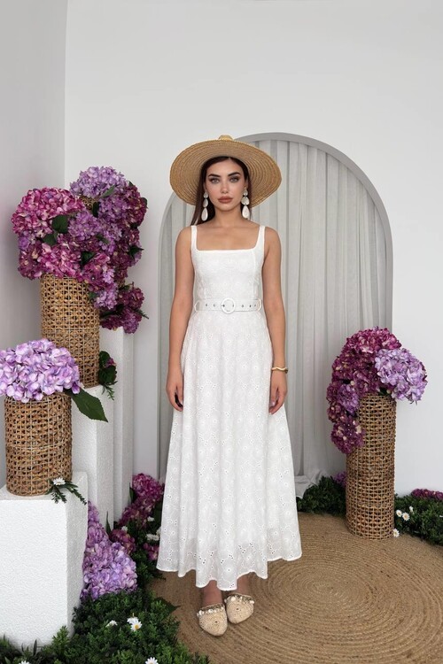 Hure Kemer Detaylı Elbise