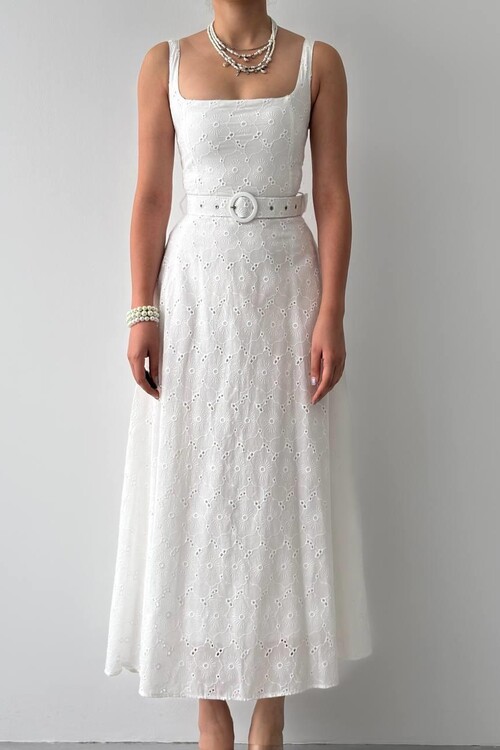 Hure Kemer Detaylı Elbise